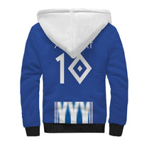 Greece National Football Custom Sherpa Hoodie Greek Key Sporty Style