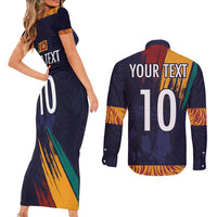 Custom Sri Lanka Cricket The Lions Couples Matching Short Sleeve Bodycon Dress and Long Sleeve Button Shirt