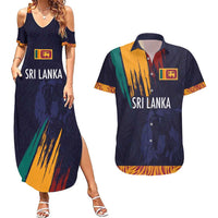 Custom Sri Lanka Cricket The Lions Couples Matching Summer Maxi Dress and Hawaiian Shirt
