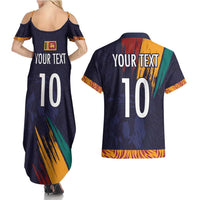 Custom Sri Lanka Cricket The Lions Couples Matching Summer Maxi Dress and Hawaiian Shirt