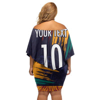 Custom Sri Lanka Cricket The Lions Family Matching Off Shoulder Short Dress and Hawaiian Shirt