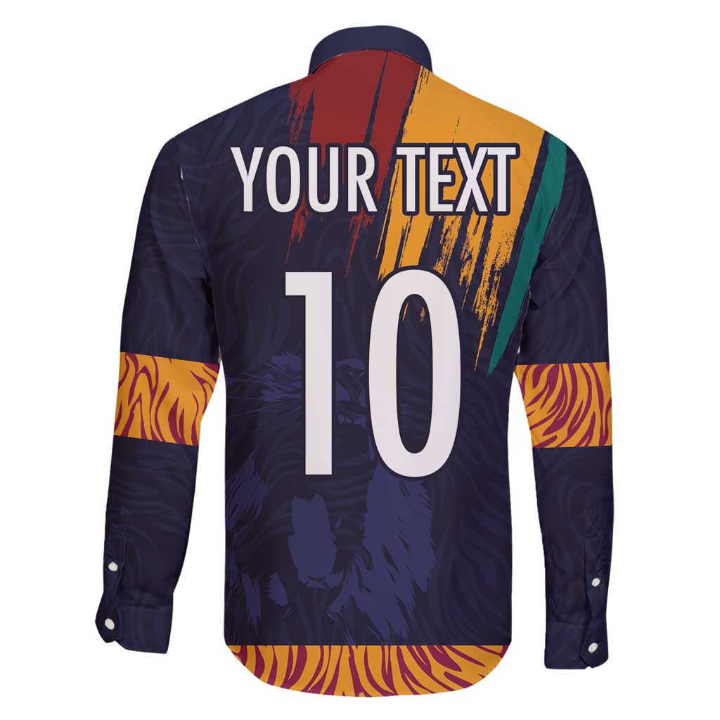 Custom Sri Lanka Cricket The Lions Family Matching Short Sleeve Bodycon Dress and Hawaiian Shirt