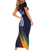 Custom Sri Lanka Cricket The Lions Family Matching Short Sleeve Bodycon Dress and Hawaiian Shirt