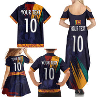 Custom Sri Lanka Cricket The Lions Family Matching Summer Maxi Dress and Hawaiian Shirt