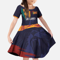 Custom Sri Lanka Cricket The Lions Family Matching Tank Maxi Dress and Hawaiian Shirt