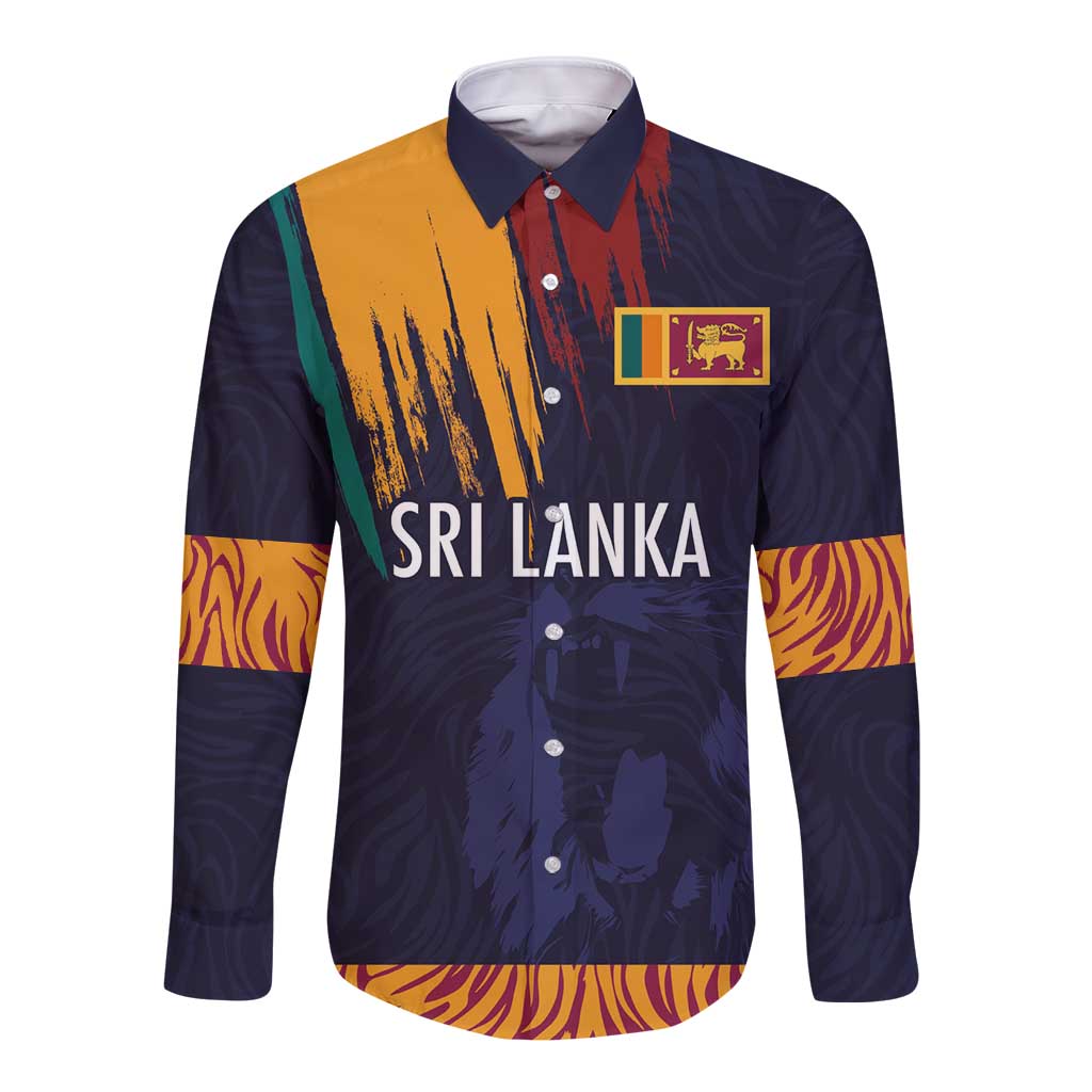 Custom Sri Lanka Cricket The Lions Long Sleeve Button Shirt