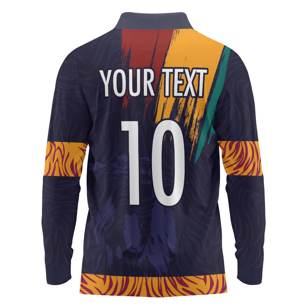 Custom Sri Lanka Cricket The Lions Long Sleeve Polo Shirt