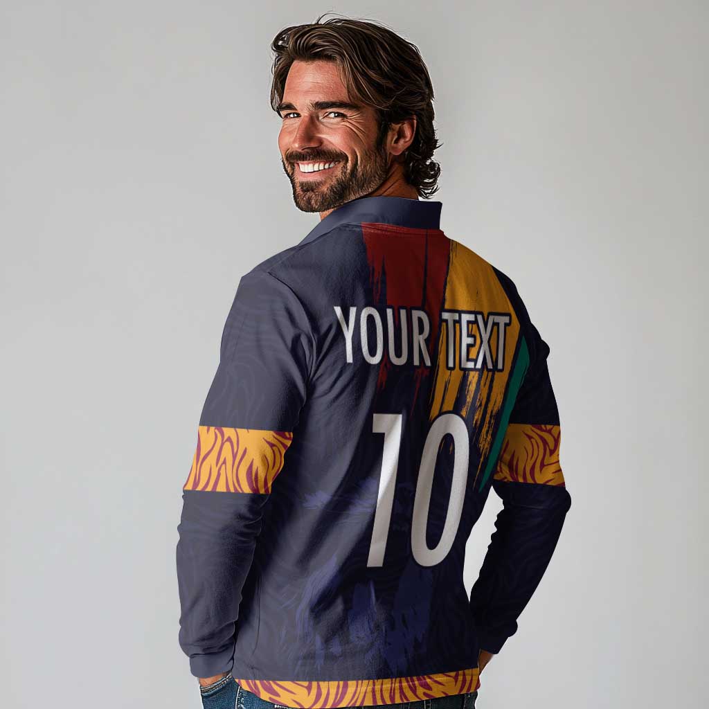 Custom Sri Lanka Cricket The Lions Long Sleeve Polo Shirt