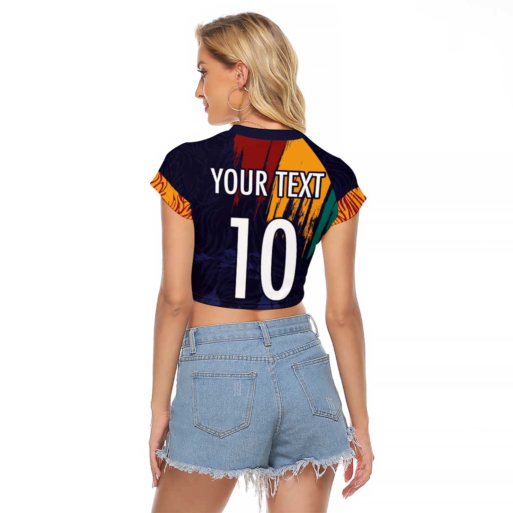 Custom Sri Lanka Cricket The Lions Raglan Cropped T Shirt