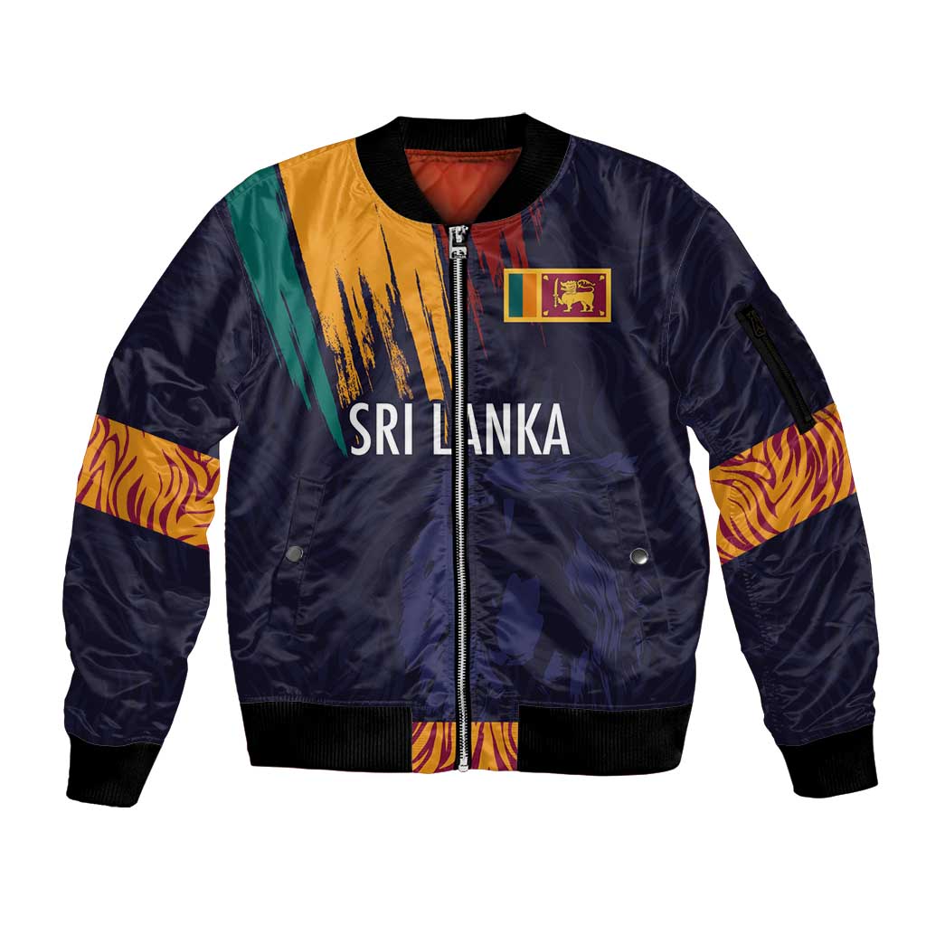 Custom Sri Lanka Cricket The Lions Sleeve Zip Bomber Jacket