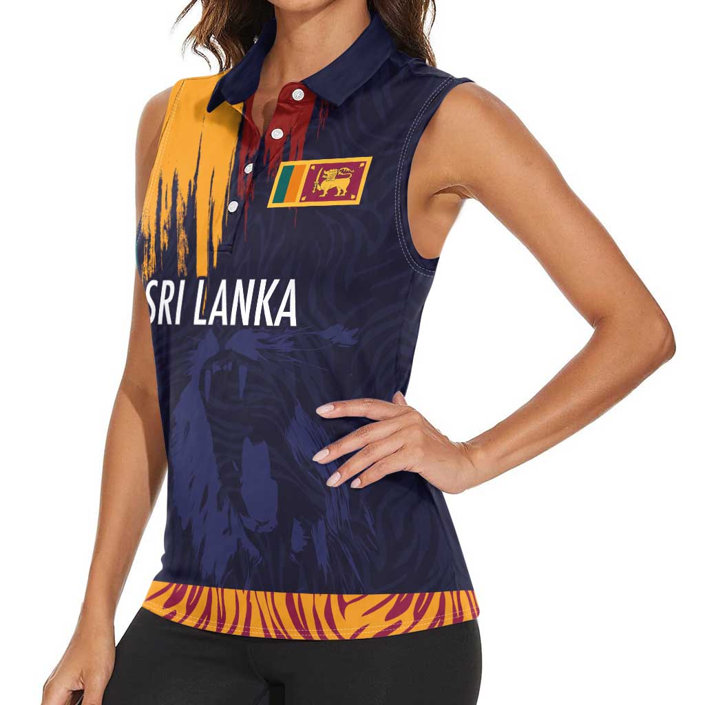 Custom Sri Lanka Cricket The Lions Women Sleeveless Polo Shirt
