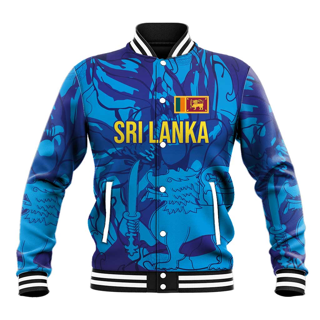 Custom Sri Lanka Cricket Royal Blue Warrior Baseball Jacket