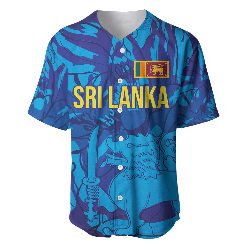 Custom Sri Lanka Cricket Royal Blue Warrior Baseball Jersey