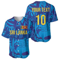 Custom Sri Lanka Cricket Royal Blue Warrior Baseball Jersey