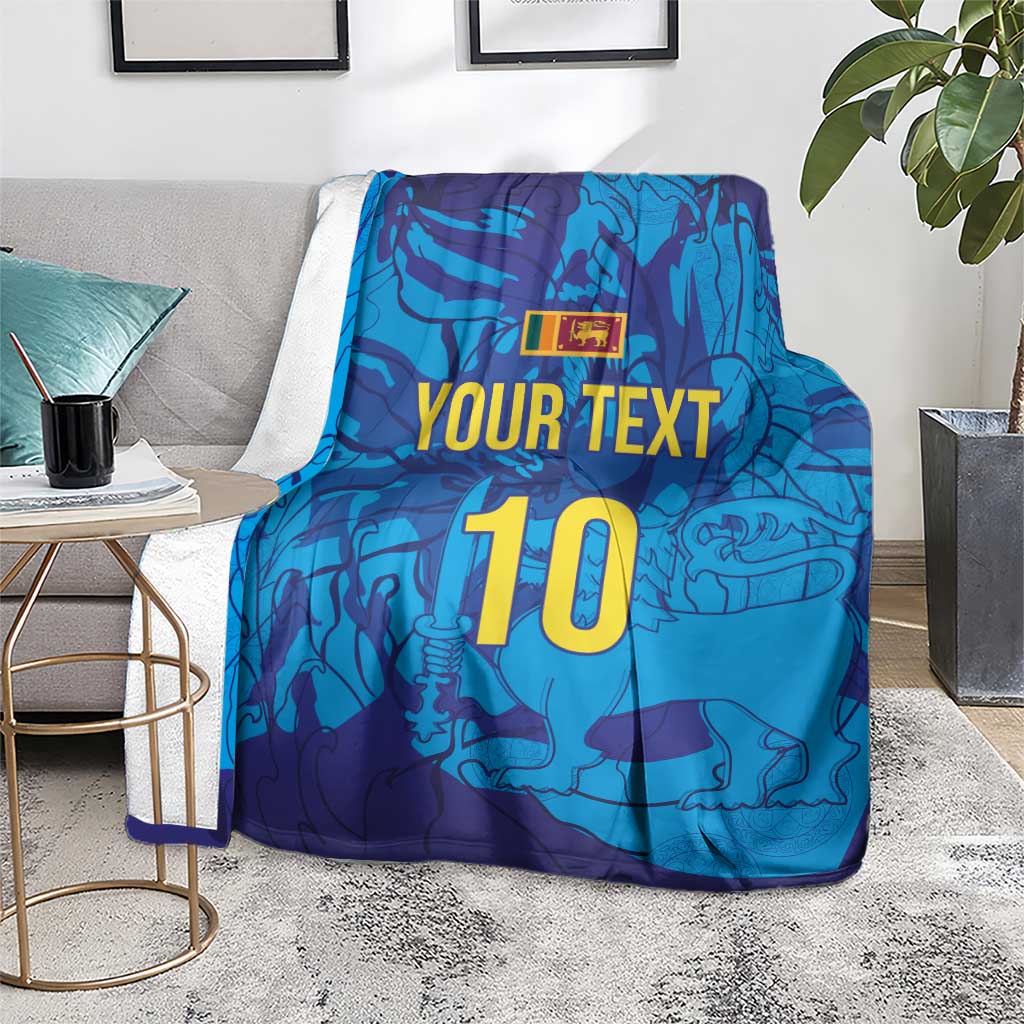 Custom Sri Lanka Cricket Royal Blue Warrior Blanket