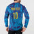 Custom Sri Lanka Cricket Royal Blue Warrior Button Sweatshirt