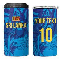 Custom Sri Lanka Cricket Royal Blue Warrior 4 in 1 Can Cooler Tumbler