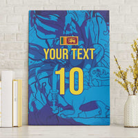 Custom Sri Lanka Cricket Royal Blue Warrior Canvas Wall Art