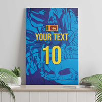 Custom Sri Lanka Cricket Royal Blue Warrior Canvas Wall Art