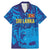 Custom Sri Lanka Cricket Royal Blue Warrior Family Matching Mermaid Dress and Hawaiian Shirt