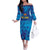 Custom Sri Lanka Cricket Royal Blue Warrior Family Matching Off The Shoulder Long Sleeve Dress and Hawaiian Shirt