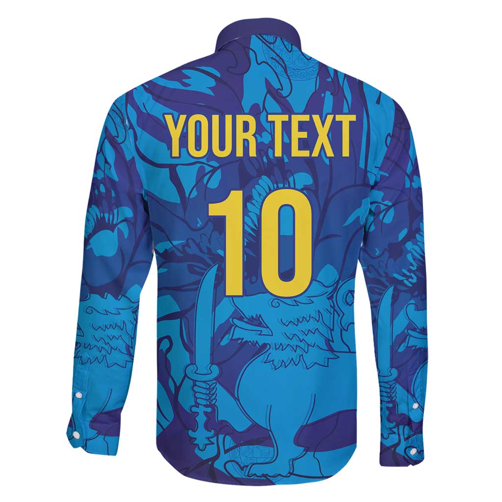 Custom Sri Lanka Cricket Royal Blue Warrior Family Matching Puletasi and Hawaiian Shirt