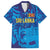 Custom Sri Lanka Cricket Royal Blue Warrior Family Matching Short Sleeve Bodycon Dress and Hawaiian Shirt