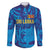Custom Sri Lanka Cricket Royal Blue Warrior Family Matching Short Sleeve Bodycon Dress and Hawaiian Shirt