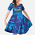 Custom Sri Lanka Cricket Royal Blue Warrior Family Matching Summer Maxi Dress and Hawaiian Shirt