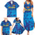 Custom Sri Lanka Cricket Royal Blue Warrior Family Matching Summer Maxi Dress and Hawaiian Shirt