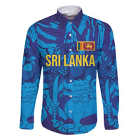 Custom Sri Lanka Cricket Royal Blue Warrior Family Matching Summer Maxi Dress and Hawaiian Shirt