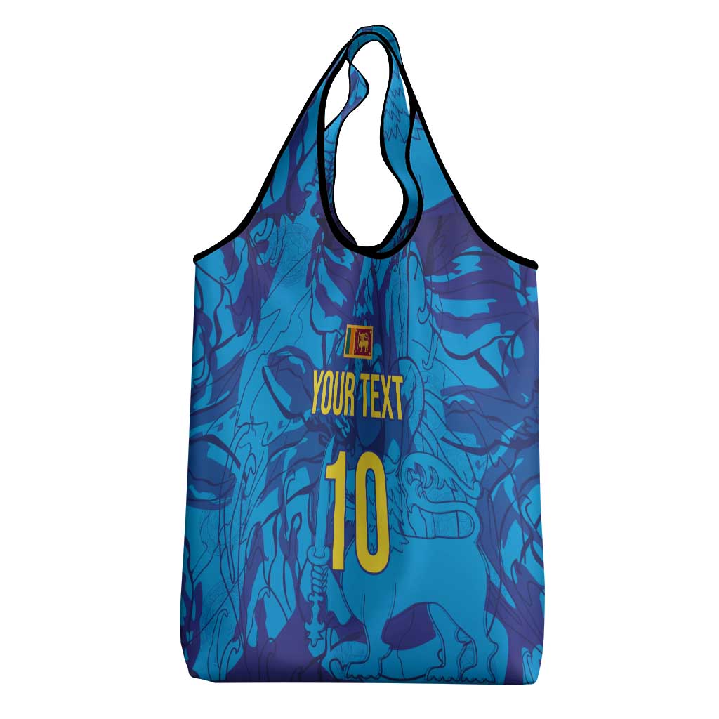 Custom Sri Lanka Cricket Royal Blue Warrior Grocery Bag