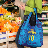 Custom Sri Lanka Cricket Royal Blue Warrior Grocery Bag