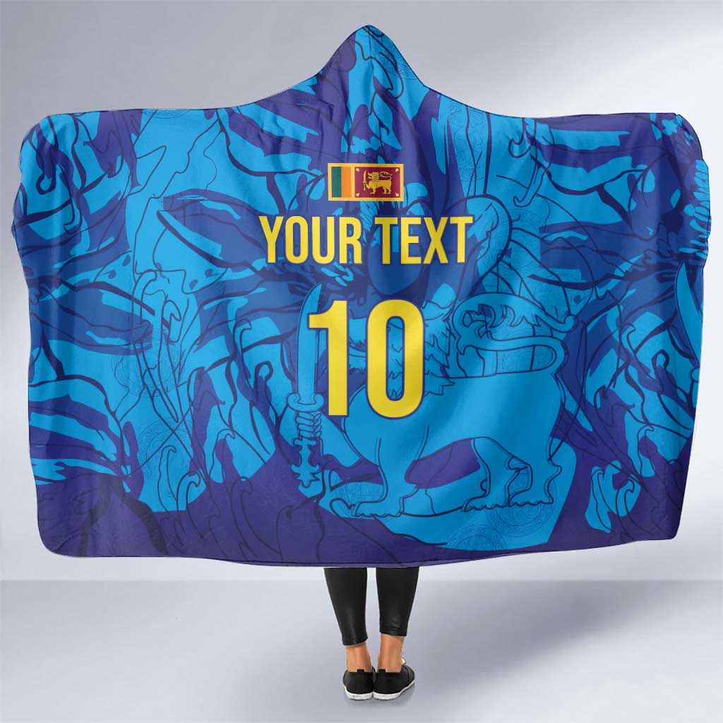 Custom Sri Lanka Cricket Royal Blue Warrior Hooded Blanket