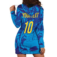 Custom Sri Lanka Cricket Royal Blue Warrior Hoodie Dress