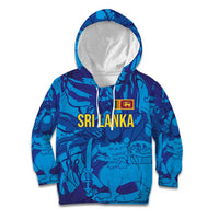 Custom Sri Lanka Cricket Royal Blue Warrior Kid Hoodie
