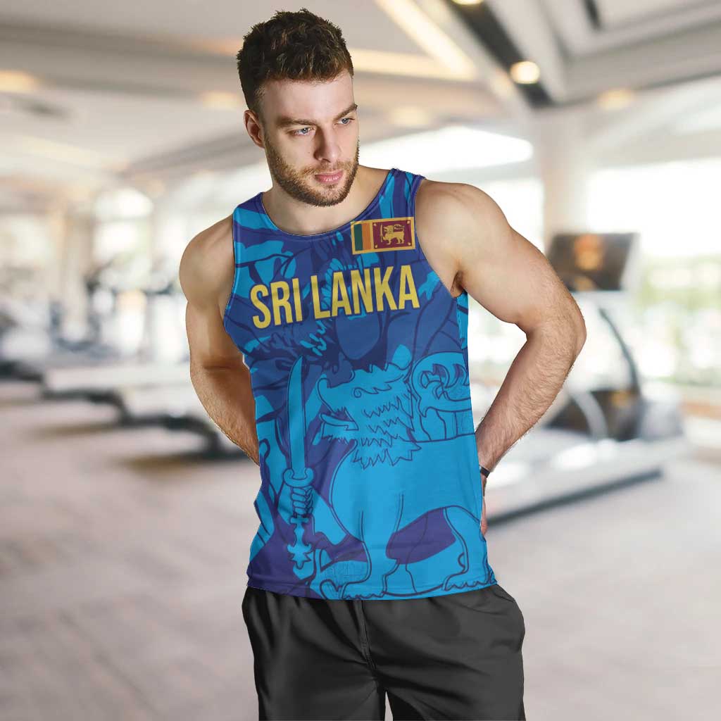 Custom Sri Lanka Cricket Royal Blue Warrior Men Tank Top