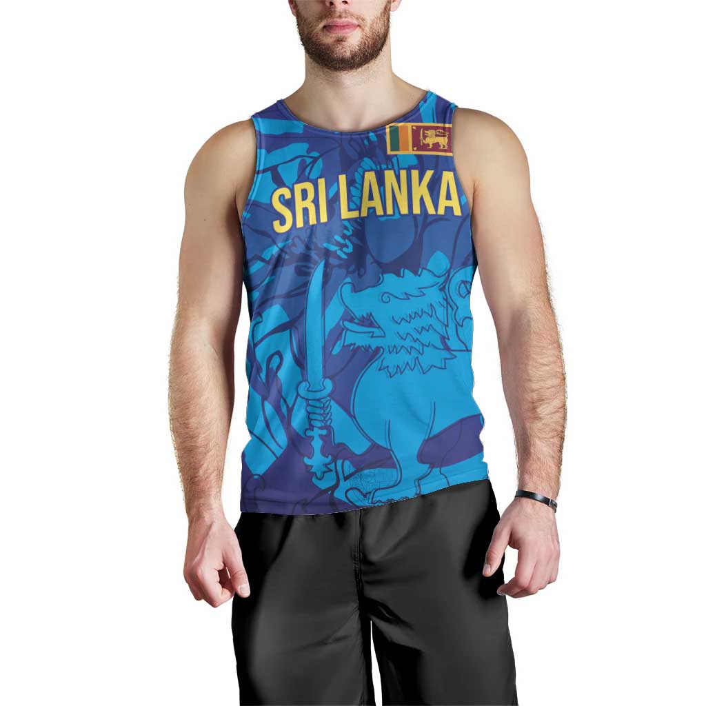 Custom Sri Lanka Cricket Royal Blue Warrior Men Tank Top
