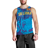 Custom Sri Lanka Cricket Royal Blue Warrior Men Tank Top