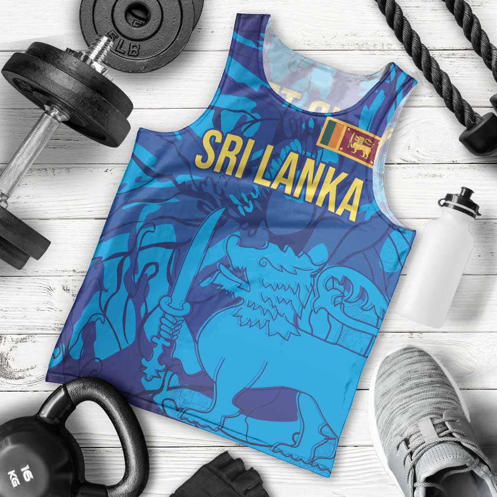 Custom Sri Lanka Cricket Royal Blue Warrior Men Tank Top