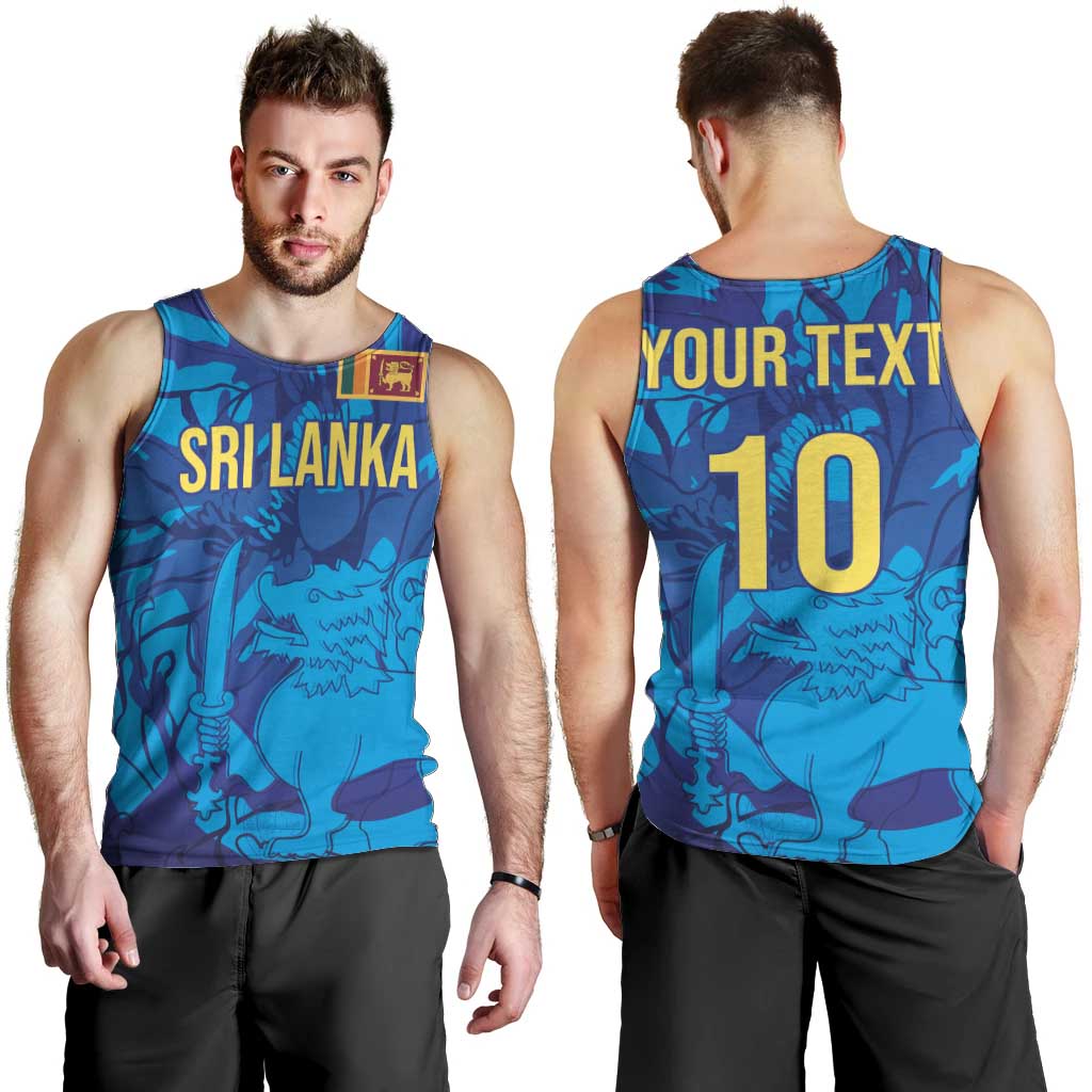 Custom Sri Lanka Cricket Royal Blue Warrior Men Tank Top