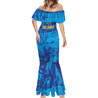 Custom Sri Lanka Cricket Royal Blue Warrior Mermaid Dress
