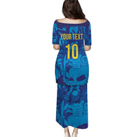 Custom Sri Lanka Cricket Royal Blue Warrior Puletasi