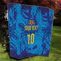Custom Sri Lanka Cricket Royal Blue Warrior Quilt