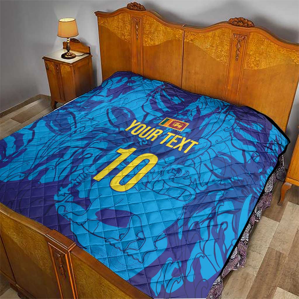 Custom Sri Lanka Cricket Royal Blue Warrior Quilt