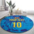 Custom Sri Lanka Cricket Royal Blue Warrior Round Carpet