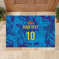 Custom Sri Lanka Cricket Royal Blue Warrior Rubber Doormat