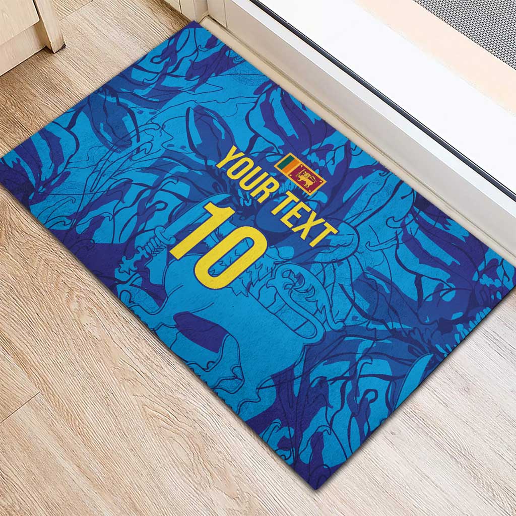 Custom Sri Lanka Cricket Royal Blue Warrior Rubber Doormat