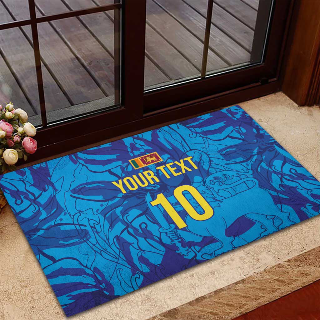 Custom Sri Lanka Cricket Royal Blue Warrior Rubber Doormat