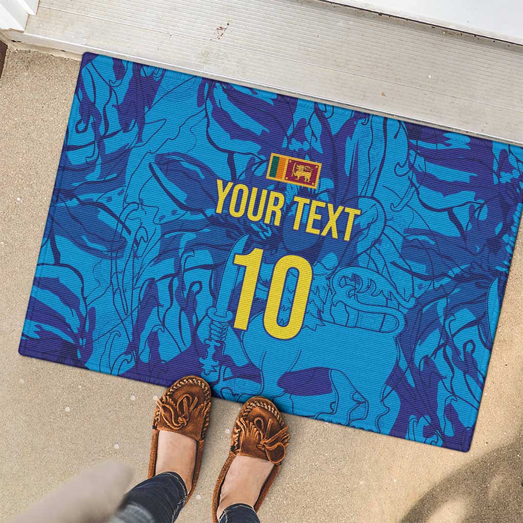 Custom Sri Lanka Cricket Royal Blue Warrior Rubber Doormat